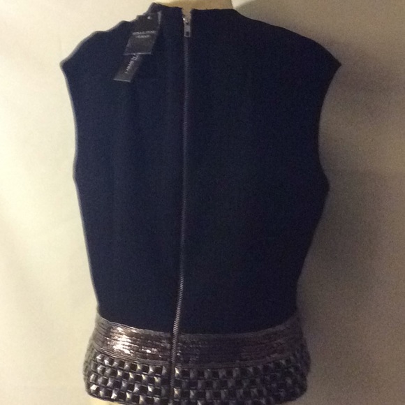 COPY - NWT Carmen Marc Valvo black evening blouse # 14 - Picture 5 of 8